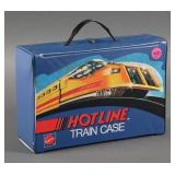 (8) 1979 Mattel Hotline Train Case w/ cars