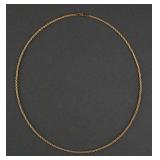 14K Gold Rope Chain Necklace 20'