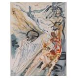 SALVADOR DALI, Woodcut, Purgatory Canto 26
