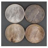 (4) Silver Peace Dollars 1923 & 1934