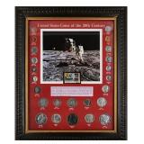 U.S. 20th Century Coin & Apollo 11 Stamp Set