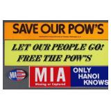 Vietnam War POW/MIA Bumper Sticker Lot