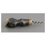 Vintage Bronze and Brass Jockey Corkscrew