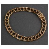 14K Gold Double Curb Link Bracelet 23.5g