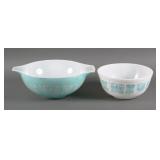 (2) Vintage Pyrex Bowls Amish Butterprint Pattern