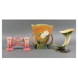 (3) Vintage Roseville Pottery Vases