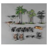 (16) Antique Britains Ltd. Lead Trees Animals