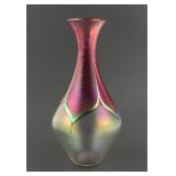 Stuart Abelman Vintage 1982 Pulled Feather Vase