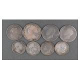(8) Great Britain Silver Coins