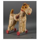 Vintage German Fox Airedale Terrier Pull Toy