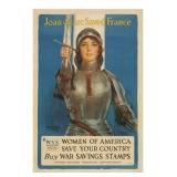 Joan of Arc Saved France WWI Savings Stamps Poster