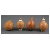 (4) Chinese Lanzhou Snuff Bottle Gourds
