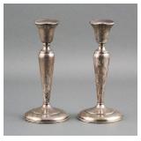 Pair of Preisner Sterling Candlestick Holders