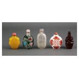 (5) Vintage Snuff Bottles