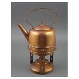 Arts & Crafts Metal Spirit Kettle on Stand