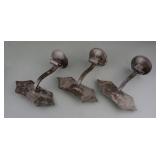 (3) Wrought Iron Hammered Wall Candle Sconces