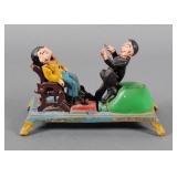 Cast Iron Mechanical Bank Dentist Pulling Tooth