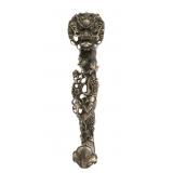 Chinese Pewter Washed Bronze Ruyi Scepter
