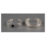 (2) Sterling Silver Cuff Bracelets