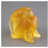 Lalique Crystal Nahbi Meditating Nude Figurine