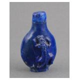 Lapis Dragon Snuff Bottle