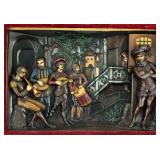 Henri L. Levasseur French Painted Wall Plaque