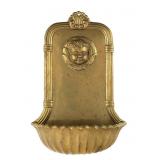 Vintage Brass Cherub Holy Water Font