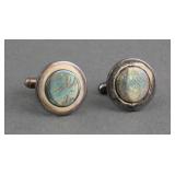 Tiffany & Co Sterling and 18KT Gold Cufflinks