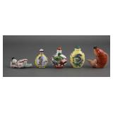 (5) Vintage Snuff Bottles