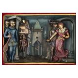 Henri L. Levasseur French Painted Wall Plaque