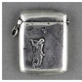 Antique Sterling Silver Match Vesta Case