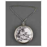 Art Deco Minaudiere Guilloche Scene