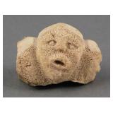 INUIT Antique Carved Whale Bone Face