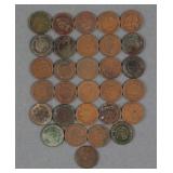 (30) Antique Indian Head Pennies 1865-1909