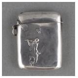 Antique Sterling Silver Match Vesta Case