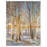 A. TITOVETS Snowy Landscape Painting