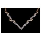 14K Yellow Gold & Diamond Necklace, 13.2g