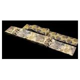 (2) Vintage Japanese Silk Brocade Obi Sash Belt