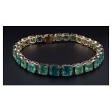14K Gold and Emerald Bracelet