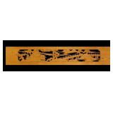 Vtg Japanese Ranma Carved Wood Transom