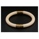 14K Gold and Ivory Cuff Bracelet