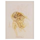 SALVADOR DALI Original Woodcut Inferno 8 COA