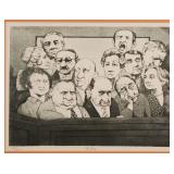 CHARLES BRAGG, Etching, The Jury