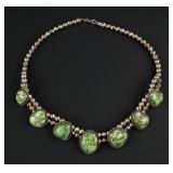 Navajo Silver Sonoran Gold Turquoise Necklace