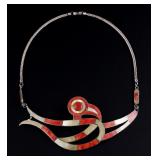 Silver Spondylus and Mother of Pearl Necklace
