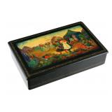 Vintage Russian Palekh Lacquer Box Signed Ivakin