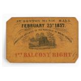 1857 Ticket Edward Everett Oration Mount Vernon