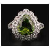 3.50ct GIA Paraiba Tourmaline Diamond Ring