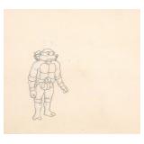 Original TMNT Animation Production Cel Drawing