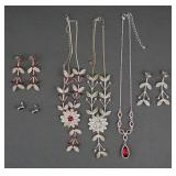 (3) Rhinestone Necklace & Earring Sets